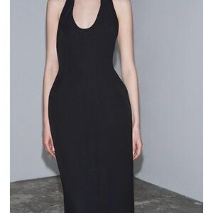 Zara Limited Edition side boning halter dress. NWT